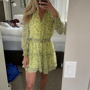 Yellow floral dress